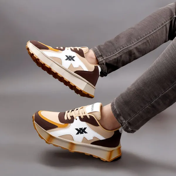 Yellow___Aqua_Memory_Foam_Sports_Shoes_For_Men
