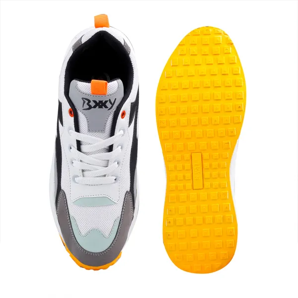 White_Black_Grey_Yellow_Sole_Chunky_Retro_Running_Sneakers_For_Unisex