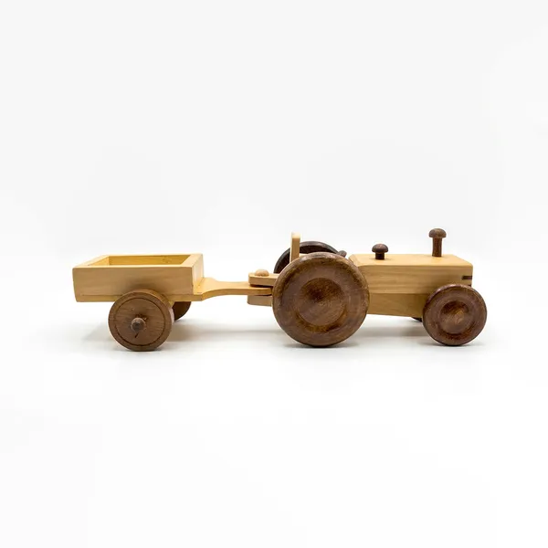 Handcrafted_Natural_Wooden_Tractor_and_Trailer_Set
