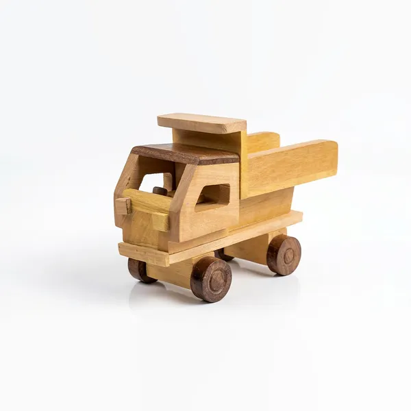 Handcrafted_Teak-Finish_Wooden_Tipper_Truck