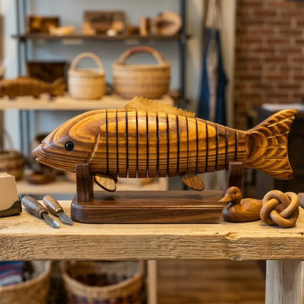 Brown_Articulated_Timber_Trout_Handcrafted_Wooden_Fish_Sculpture_With_Flexible_Motion