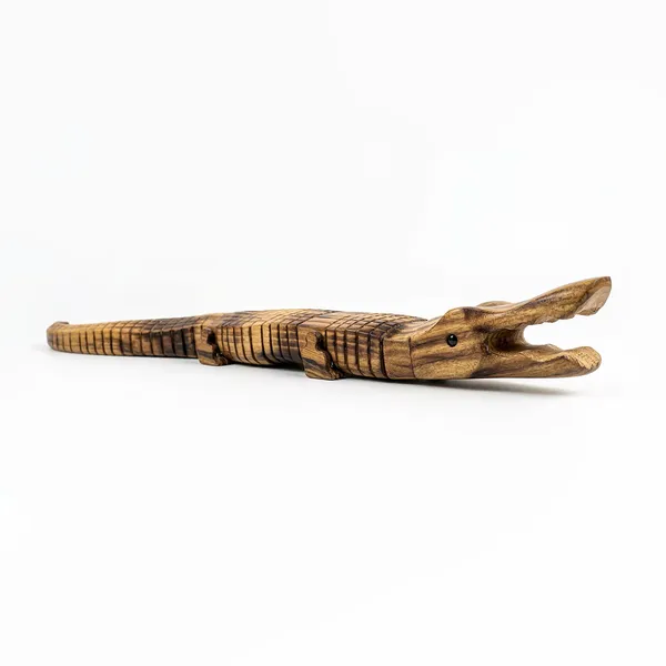 Brown_And_Black_Handcrafted_Wooden_With_Articulated_Body_Crocodile_Figurine_Toy