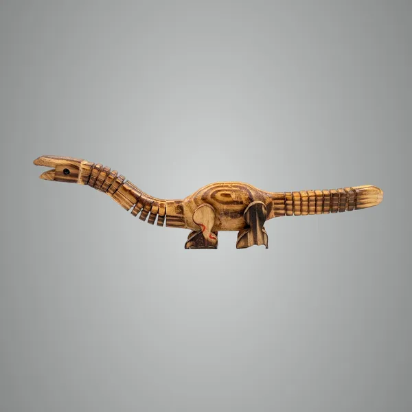 Brown_And_Black_Handcrafted_Wooden_Articulated_Brachiosaurus_Dinosaur_Toy