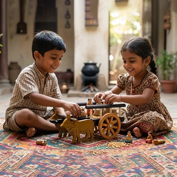 Multicolor_Handcrafted_Wooden_Traditional_Miniature_Bullock_Cart_Toy