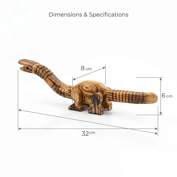 Brown_And_Black_Handcrafted_Wooden_Articulated_Brachiosaurus_Dinosaur_Toy