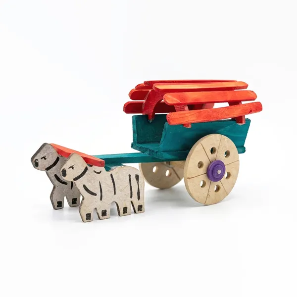 Multicolor_Handcrafted_Wooden_Traditional_Bullock_Cart_Toy