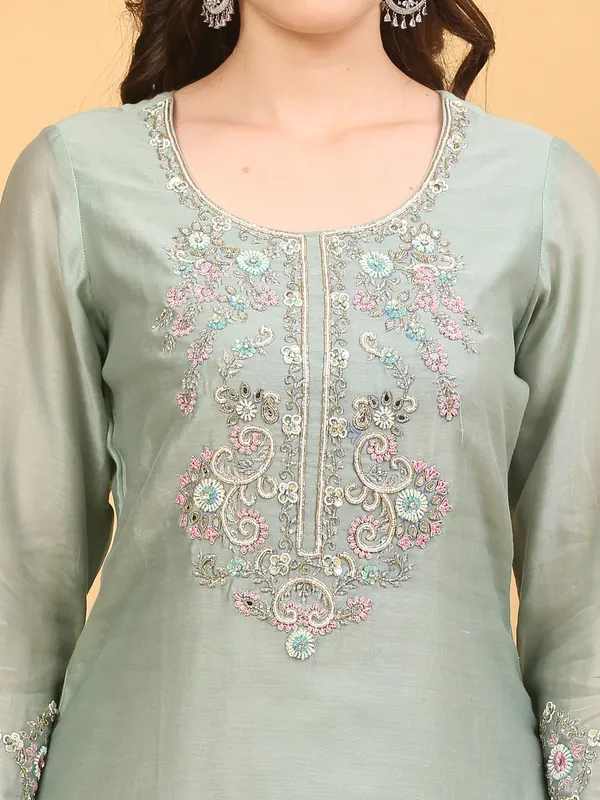 Green_3_Piece_Chanderi_Silk_Stitched_Suit_For_Women