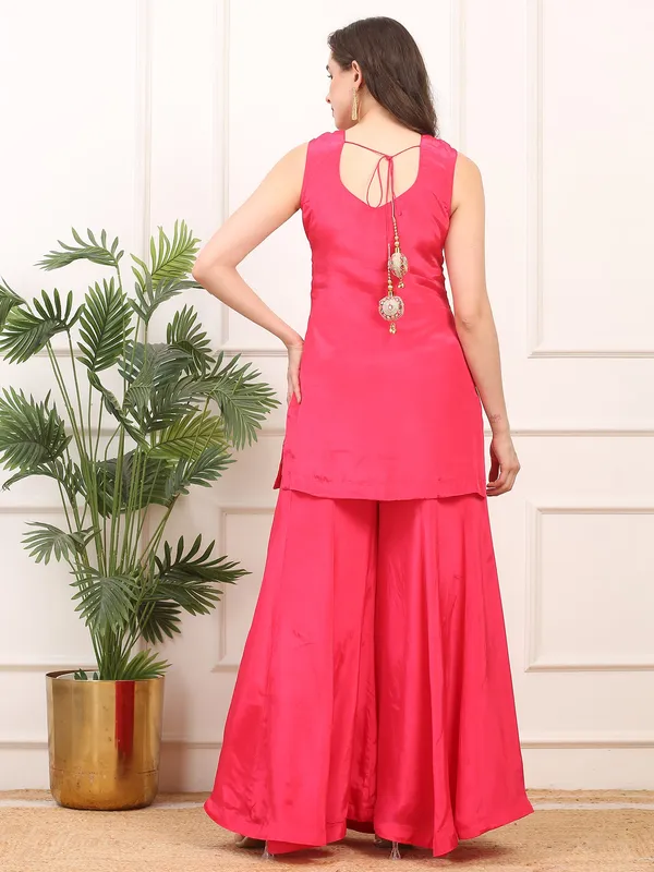 Red_3_Piece_Crepe_Silk_Stitched_Suit_For_Women