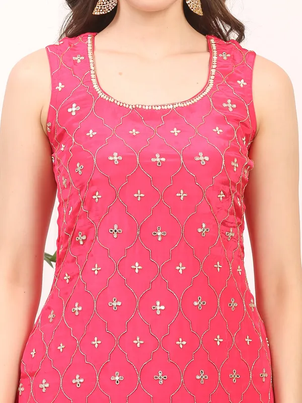 Red_3_Piece_Crepe_Silk_Stitched_Suit_For_Women