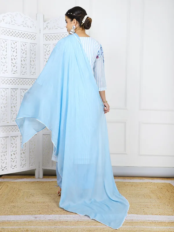 Blue_3_Piece_Sky_Cotton_Suit_Set_With_3D_Embroidery_Work_For_Women