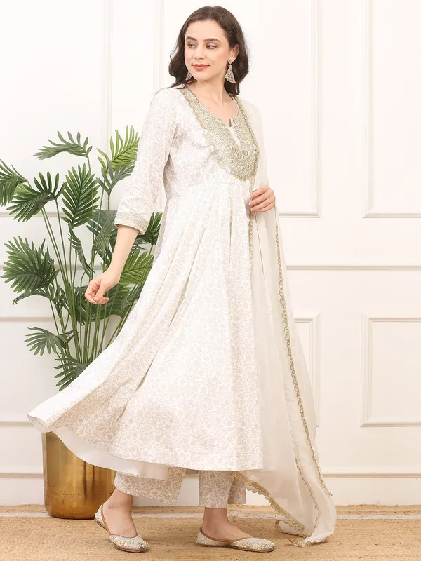 White_Anarkali_Suit_Satin_Silk_For_Women