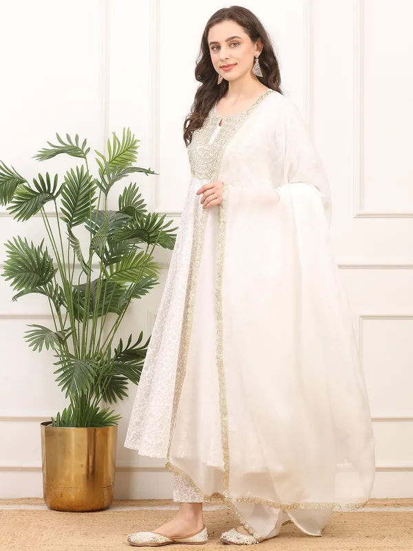 White_Anarkali_Suit_Satin_Silk_For_Women