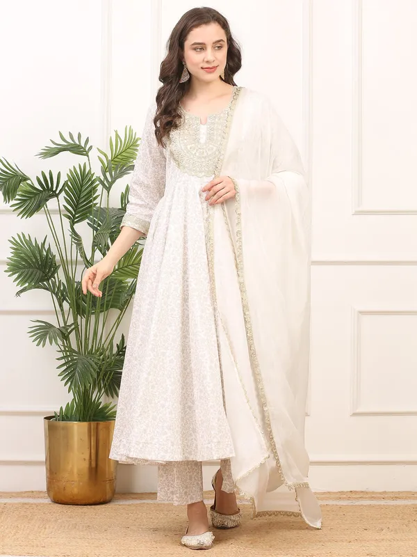 White_Anarkali_Suit_Satin_Silk_For_Women