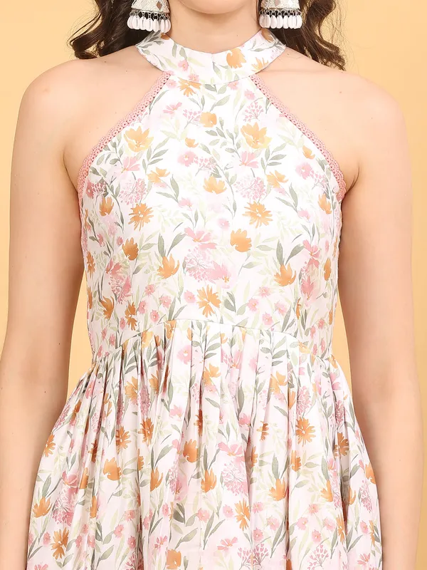 White_Floral_Satin_Silk_Halter_Neck_Anarkali_Kurta_Set_For_Women