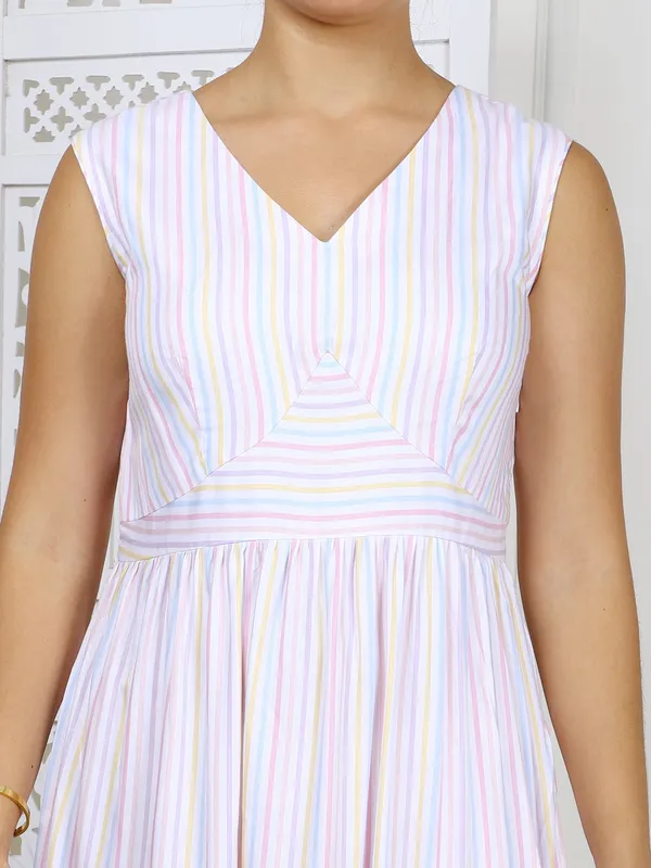 White_Premium_Cotton_Maxi_Dress_With_Side_Slit_For_Women
