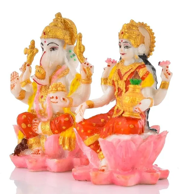 Polyresin_Laxmi_Ji_Ganesh_Ji_Murti_Figurine_Idol_Statue_Sculpture_For_Pooja_Home_Room_3_X_2_Inches