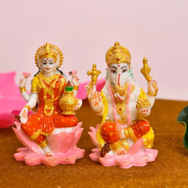 Polyresin_Laxmi_Ji_Ganesh_Ji_Murti_Figurine_Idol_Statue_Sculpture_For_Pooja_Home_Room_3_X_2_Inches
