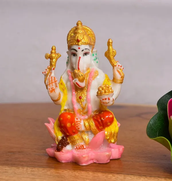 Polyresin_Laxmi_Ji_Ganesh_Ji_Murti_Figurine_Idol_Statue_Sculpture_For_Pooja_Home_Room_3_X_2_Inches