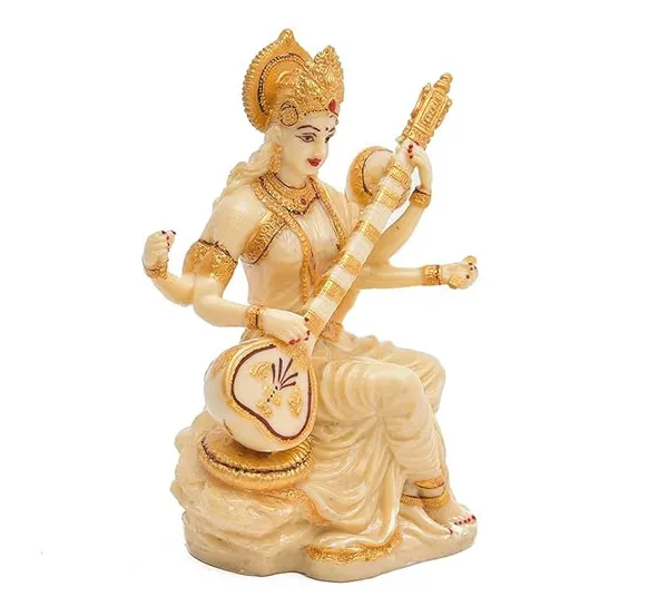 Polyresin_Saraswati_Maa_Murti_Statue_For_Pooja_Room_Home_Office_Decor_Goddess_Saraswati_Figurines_Sculpture_Idol_7X4_Inch