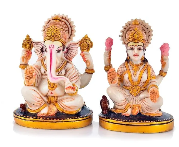 Polyresin_Ganesh_Ji_Laxmi_Ji_Idol_Murti_For_Pooja_Room_Laxmi_Ganesh_Murti_For_Home_Temple_Pooja_Room_Decoration_Figurine_Sculpture_Size_4_X3_Inch