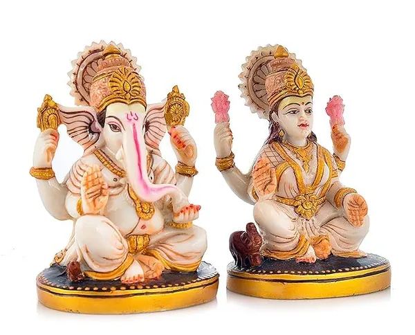 Polyresin_Ganesh_Ji_Laxmi_Ji_Idol_Murti_For_Pooja_Room_Laxmi_Ganesh_Murti_For_Home_Temple_Pooja_Room_Decoration_Figurine_Sculpture_Size_4_X3_Inch