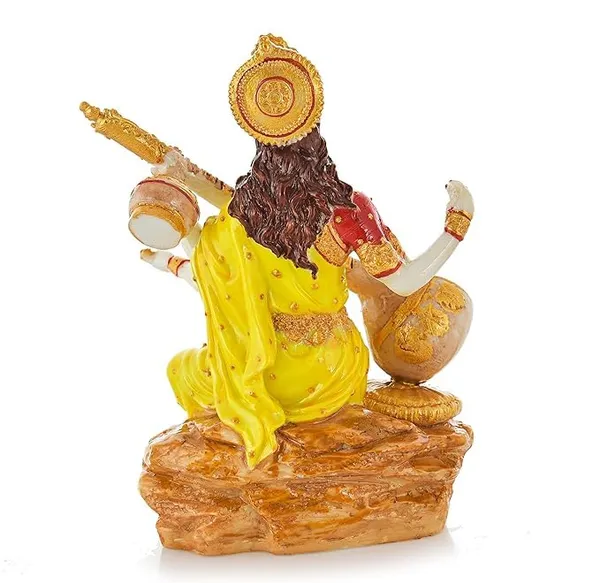 Handicraft_Polyresin_Saraswati_Ji_Murti_For_Pooja_Room_Saraswati_Maa_Figurines_Sculpture_Idol_Vasant_Panchami_Dol_6_X_4_Inches_Yellow_Swarsati_Ji_Yellow_24