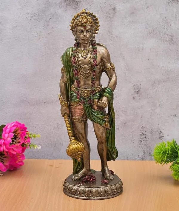Lord_Hanuman_Ji_Idol_Bajrangbali_In_Standing_Position_With_Gada_Balaji_Ji_Ki_Murti_For_Home_Car_Dashboard_Office_Temple_Pooja_Decor_Figurine_Showpiece_Size_10_X_3_5_Inch
