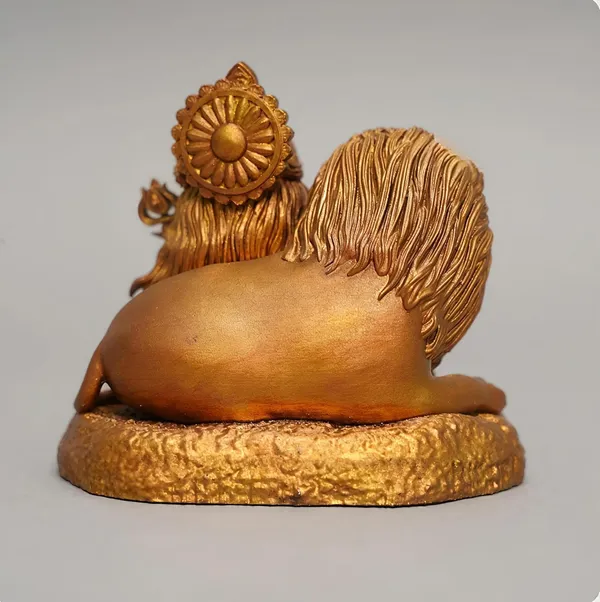 Baal_Durga_Maa_With_Lion_Devi_Durga_Idol_Navratri_Mata_Rani_Car_Dashboard_Idol_Gold_White_Black