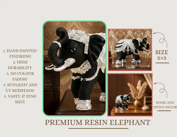 Premium_Royal_Black_And_Silver_Polyresin_Elephant_Figurine_3X3_Inches_Decorative_Elephant_Statue_For_Home_Decor_Office_Gifting