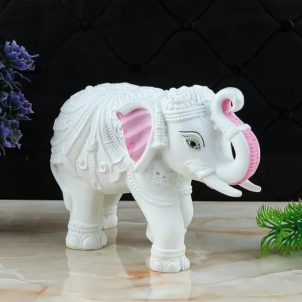 White_Marble_Elephant_Statue_Pair_Decorative_Marble_Elephant_For_Living_Room_Entrance_Vastu_Feng_Shui_Elephant_Showpiece_3_4_In_Diwali_Home_Decor_Gift