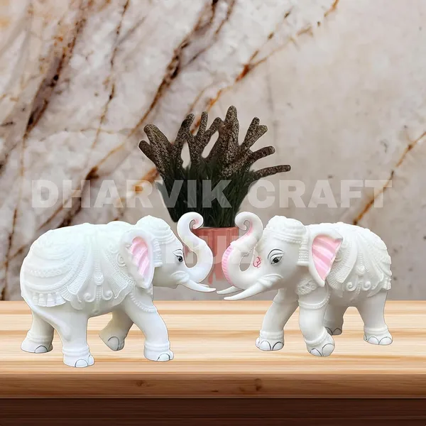 White_Marble_Elephant_Statue_Pair_Decorative_Marble_Elephant_For_Living_Room_Entrance_Vastu_Feng_Shui_Elephant_Showpiece_3_4_In_Diwali_Home_Decor_Gift