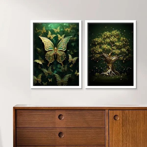 Shining_Green_Butterfly_And_Tree