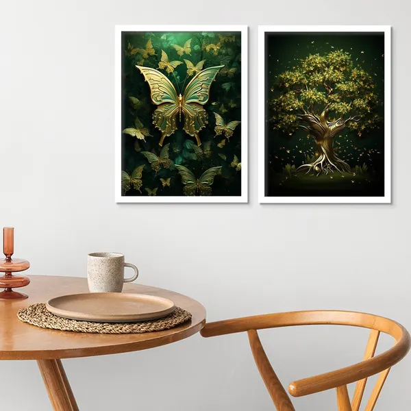 Shining_Green_Butterfly_And_Tree