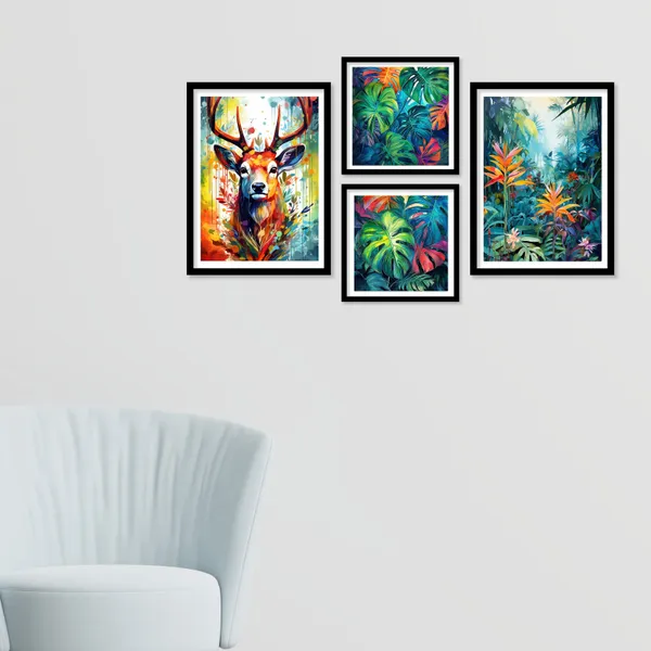 Colourful_Leaves_And_Swamp_Deer_Art