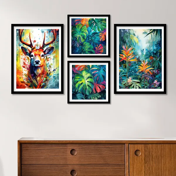Colourful_Leaves_And_Swamp_Deer_Art