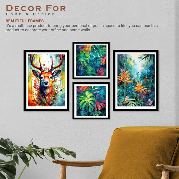 Colourful_Leaves_And_Swamp_Deer_Art