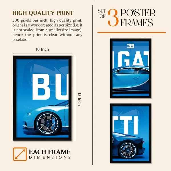 Big_Bugatti_Cars_Framed_Posters
