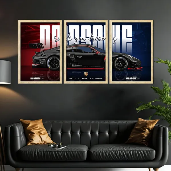 Big_Porsche_Cars_Framed_Posters