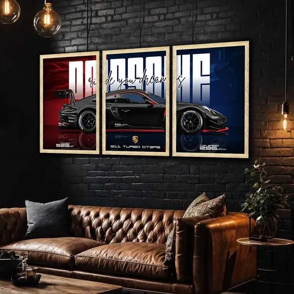 Big_Porsche_Cars_Framed_Posters
