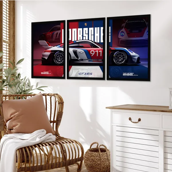Big_Porsche_Cars_Framed_Posters