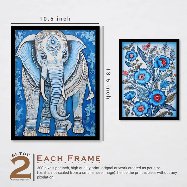 Flower_And_Elephant_Wall_Painting