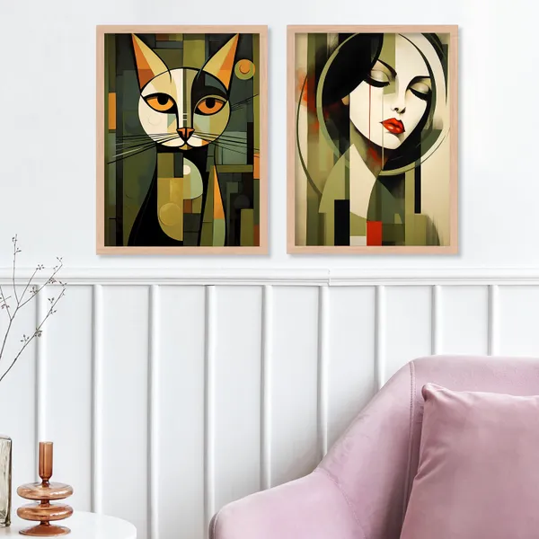 Cat_And_Girl_Wall_Art