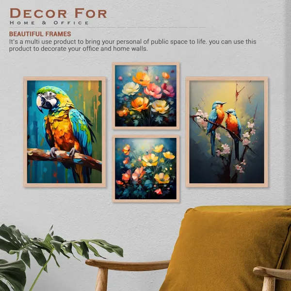 Coloured_Flower_With_Parrot