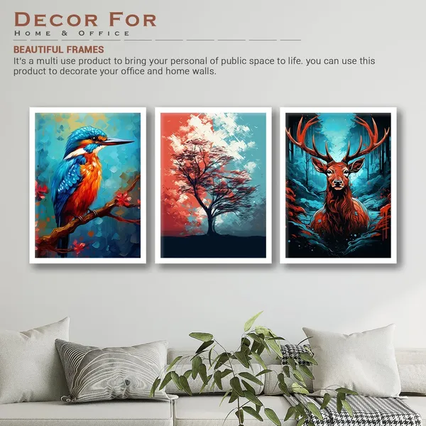 New_Bird_And_Swamp_Deer_Wall_Art
