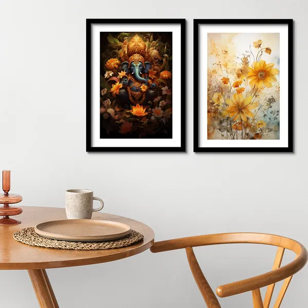 Sunflower_And_Ganesh_Ji_Art