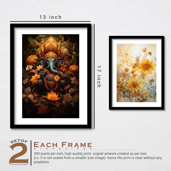 Sunflower_And_Ganesh_Ji_Art
