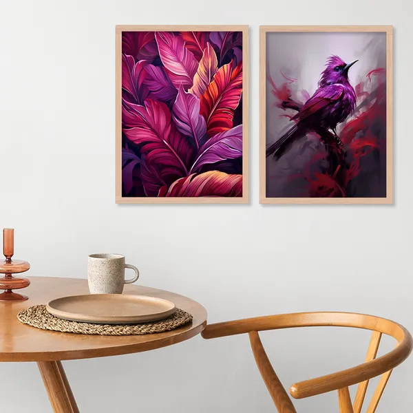 Pink_Colour_Leaves_Art