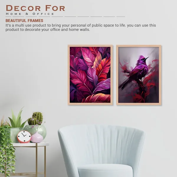Pink_Colour_Leaves_Art