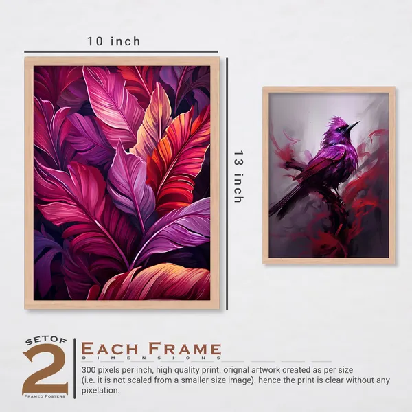 Pink_Colour_Leaves_Art