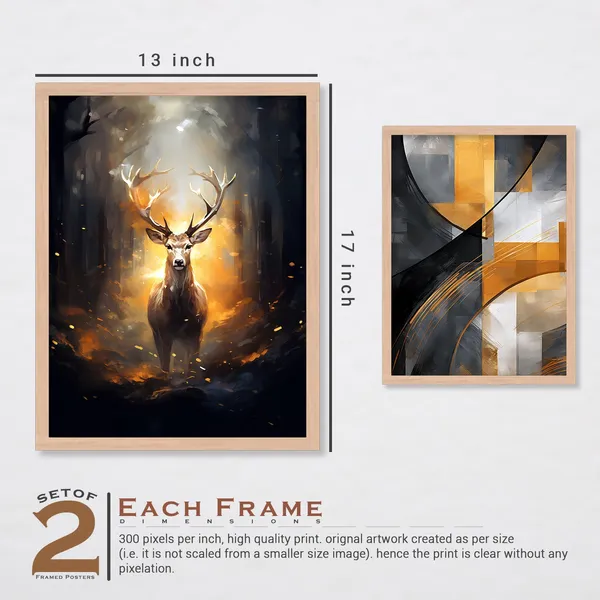 Black_Background_And_Golden_Swamp_Deer